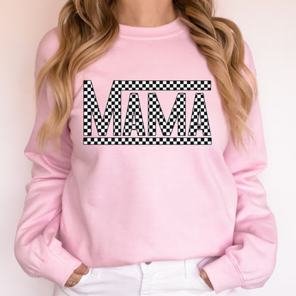 Checkered Mama Crewneck Sweatshirt