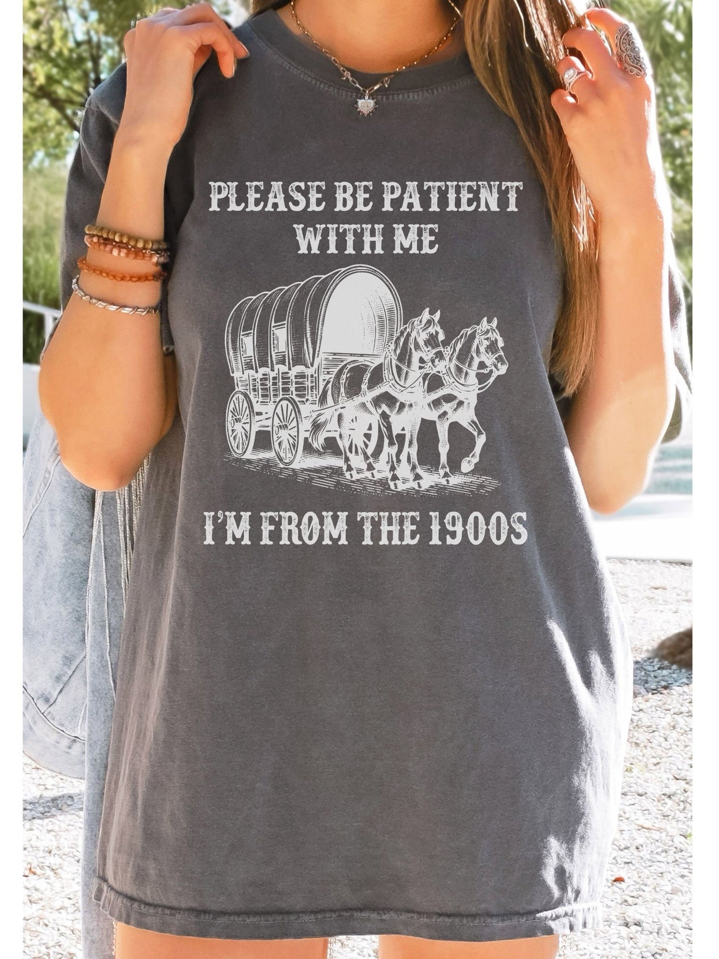 Comfort Colors Western Graphic Shirt, Please Be Patient With Me I'm From The 1900s, Cute Country Concert Shirt, Millennial T-shirt