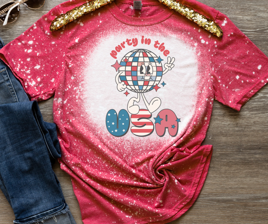 Party in the USA women’s funny graphic tee 4th of July