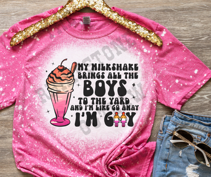 My Milkshake Bleached Gay Pride t-shirt