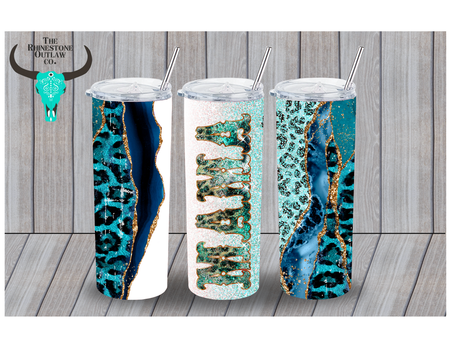 Mama Geode Leopard Tumbler