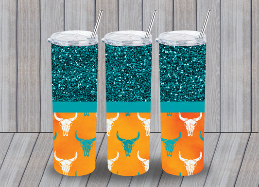 Glitter Longhorn Tumbler